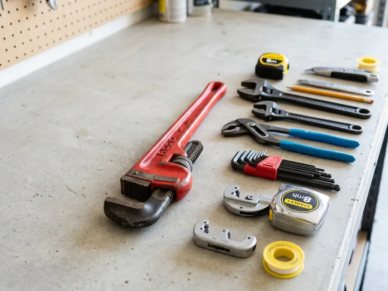 Professional plumbers in Warwick, OK equipped with top-tier tools for residential and commercial plumbing services.